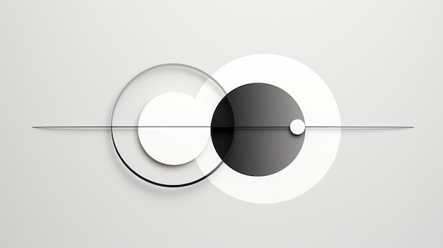 Foto composição de círculo minimalista um design minimalista com círculo