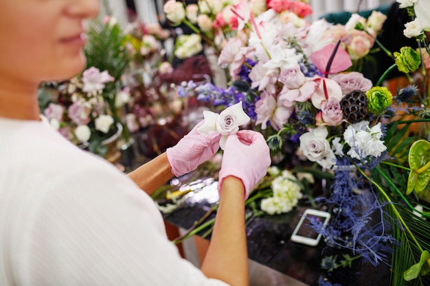 Composição de flores.