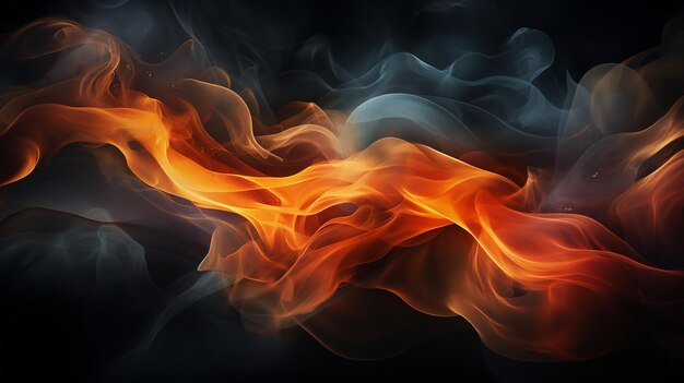 Composição de fotografia de design de fundo de fumaça Uma dança hipnotizante de elementos visuais