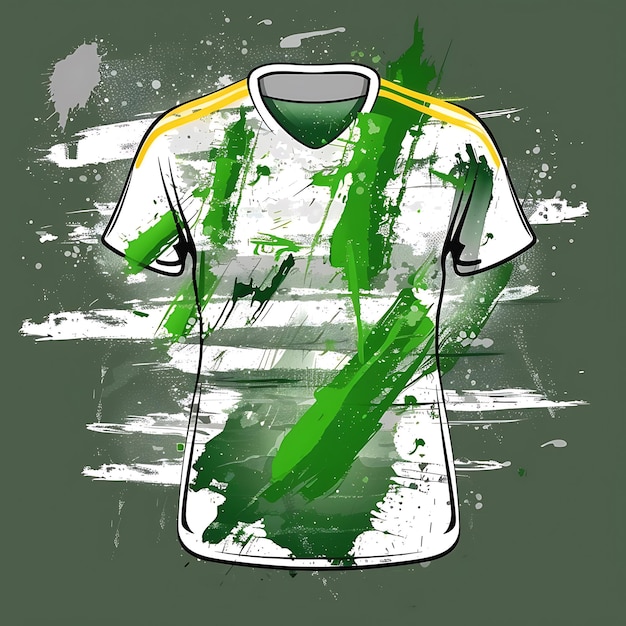 Composição de futebol com camisola