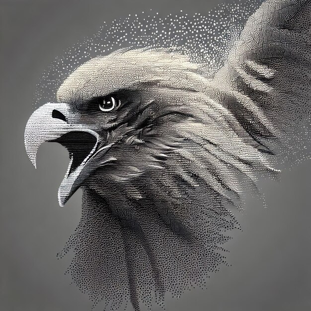 Composição de ilustração do vetor de partículas Eagle