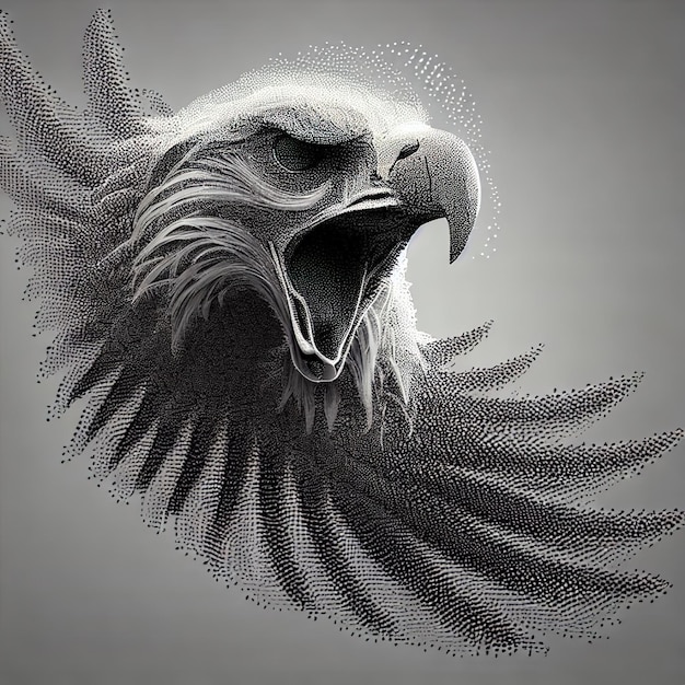 Foto composição de ilustração do vetor de partículas eagle