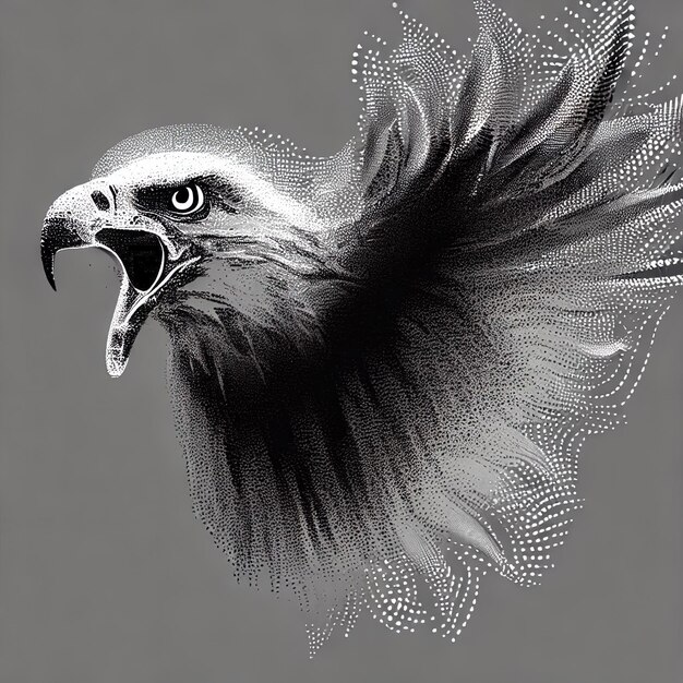 Composição de ilustração do vetor de partículas Eagle