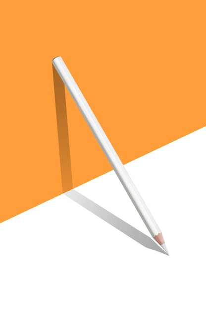 Composição de lápis de cor laranja e branco