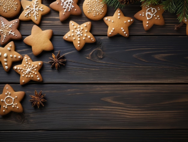 Composição de Natal com fundo bokeh de espaço de cópia