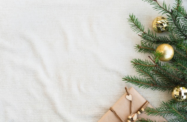 Composição de Natal e inverno em xadrez de malha