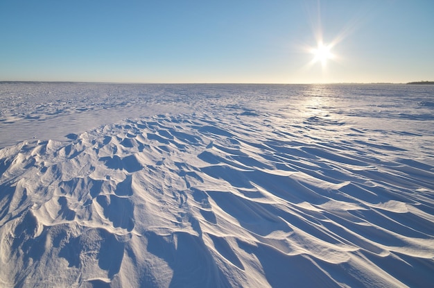 Composição de paisagem de inverno da natureza