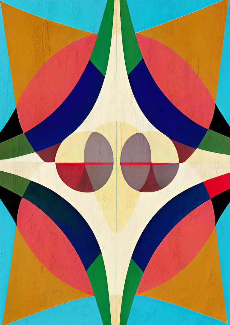 Foto composição de pintura abstrata colorida moderna
