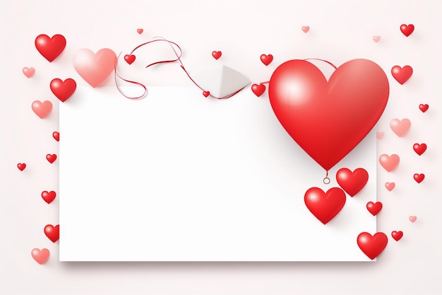 Composição digital de corações de Namorados brilhantes e borbulhantes