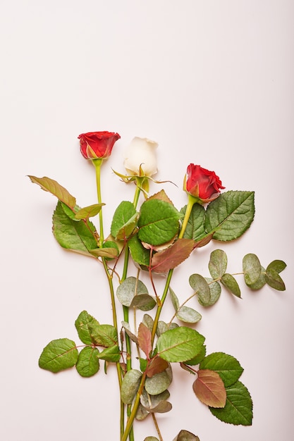 Composição do dia dos namorados com flores.