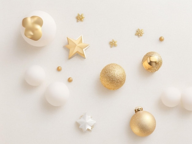 Composição festiva de Natal prateada com bolas de discoteca prateadas em pastel