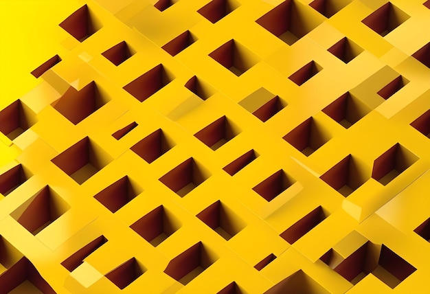 Composição geométrica abstrata desenho de fundo amarelo