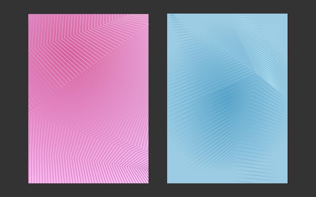Composição linear colorida Um conjunto de layouts para o design de cartazes de banners e cartazes Modelo para capas de livros, brochuras, livretos e catálogos Uma ideia para design criativo