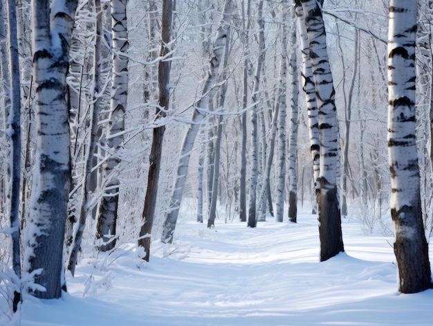 Composição minimalista da paisagem de inverno