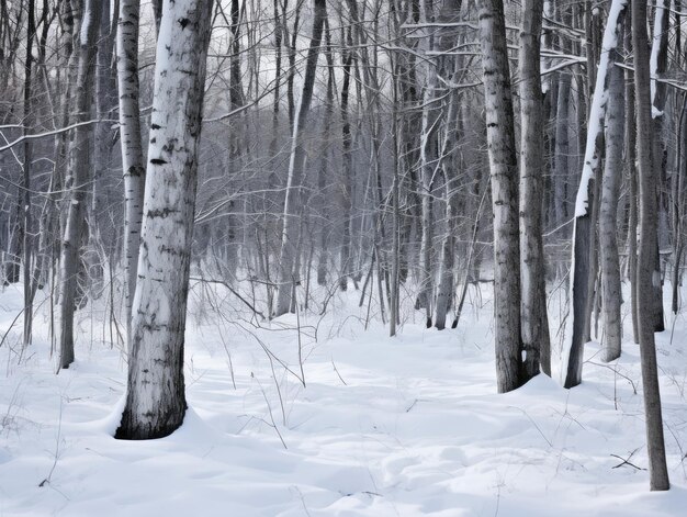 Composição minimalista da paisagem de inverno
