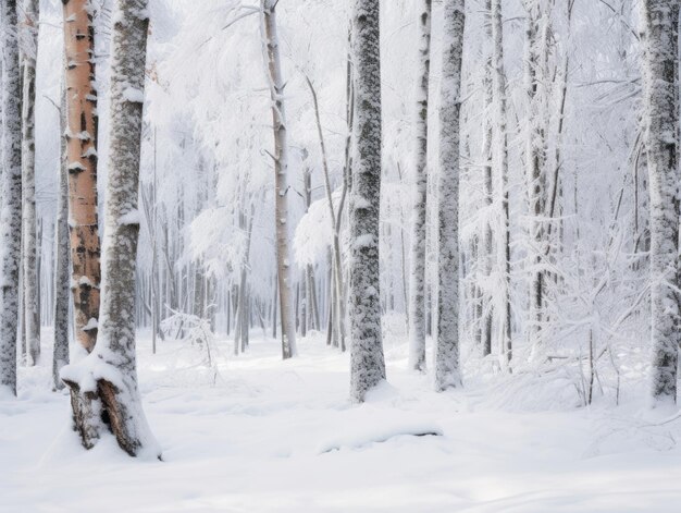 Composição minimalista da paisagem de inverno