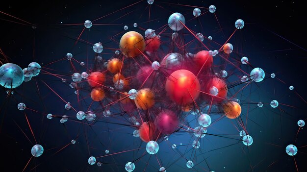 Composição molecular da rede cristalina arranjo simétrico estrutura cristalina alinhamento atômico Gerado por IA