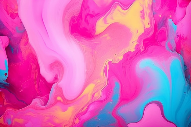 Composición abstracta de formas líquidas de gradiente de colores