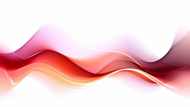 Composición abstracta de formas de onda rojas contra un fondo digital blanco que crea una pantalla visualmente cautivadora que combina colores vibrantes con una estética digital Generative Ai