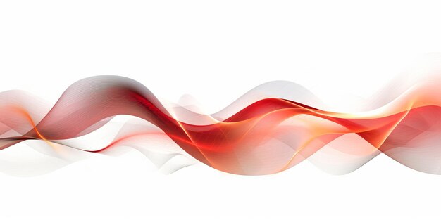 Composición abstracta de formas de onda rojas contra un fondo digital blanco que crea una pantalla visualmente cautivadora que combina colores vibrantes con una estética digital Generative Ai