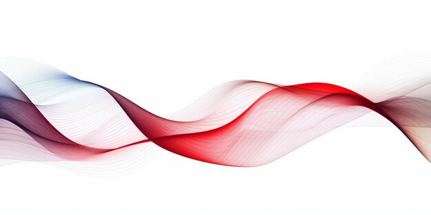 Composición abstracta de formas de onda rojas contra un fondo digital blanco que crea una pantalla visualmente cautivadora que combina colores vibrantes con una estética digital Generative Ai