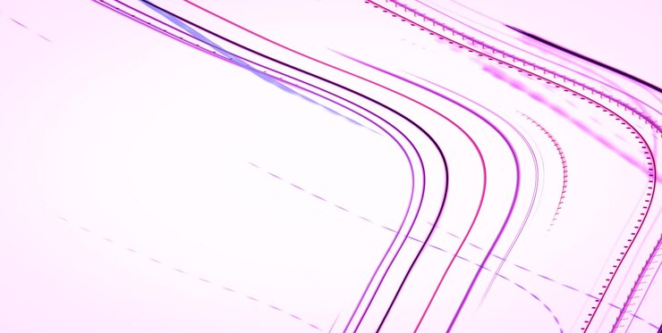 Foto composición abstracta de líneas curvas rosadas y púrpuras