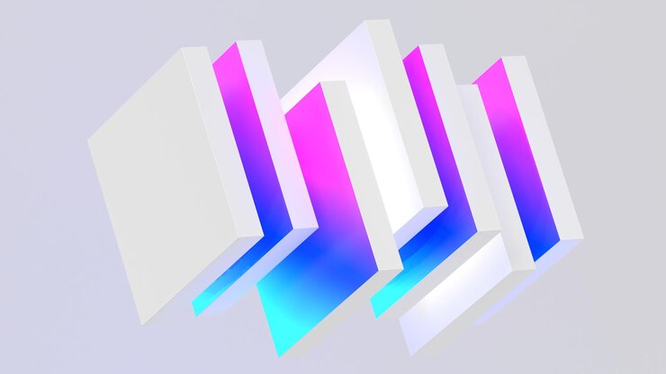 Foto composición abstracta mínima formas de degradado blanco render 3d moderno