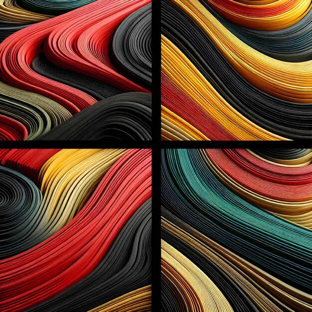 Foto composición abstracta textura del papel de cuero y piedra fondo de color del mes de la historia negra