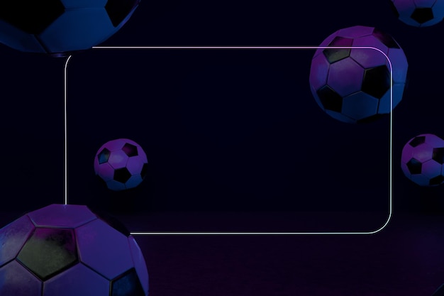 Composición de balones de fútbol para puntuación.