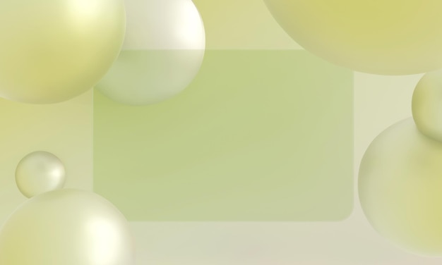 Composición dinámica de formas y vidrio de ilustración de renderizado 3d