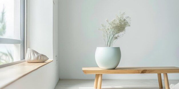 Composición de diseño interior minimalista con espacio de copia