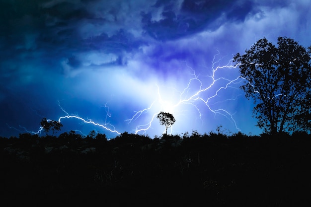 Foto composición de efectos meteorológicos