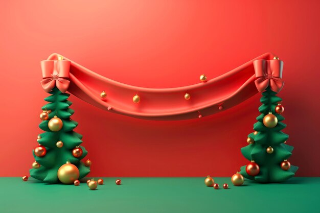 Composición festiva decorativa con fondo navideño IA generativa