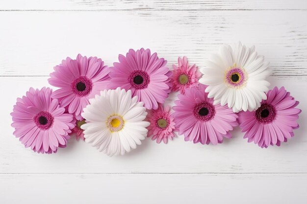 Foto composición de flores para la madre de san valentín o el día de la mujer