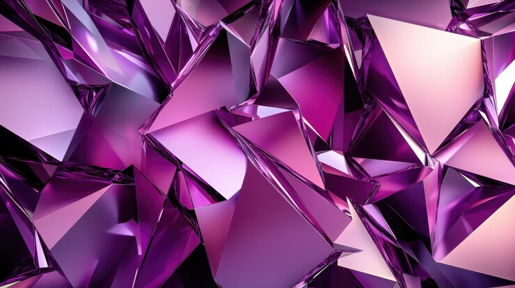 Composición de formas geométricas púrpuras abstractas para el diseño vibrante de pancartas de redes sociales