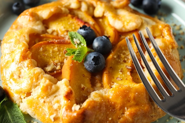 Composición de galette de frutas para un concepto de comida sabrosa