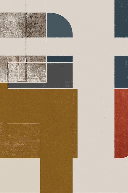 Composición geométrica abstracta con bloques de color con textura