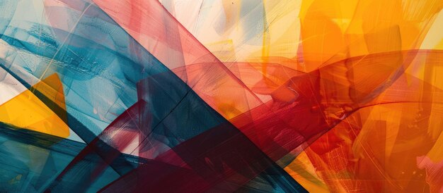 Una composición geométrica abstracta con formas dinámicas coloridas y diseño artístico AIG62