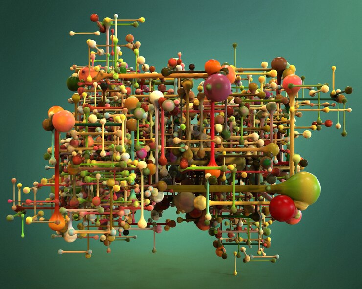 Foto composición geométrica. ilustración 3d
