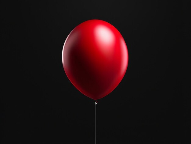 Composición de globos rojos y blancos sobre fondo blanco para cumpleaños