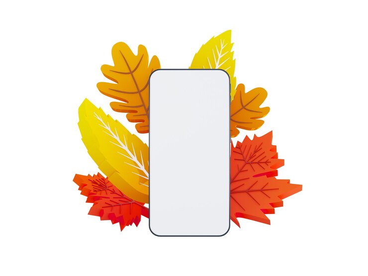 Composición de hojas de otoño d ilustración otoño rectángulo banner computadora sobre fondo con pape ...