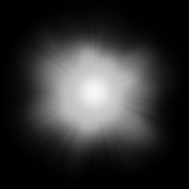 Foto composición de las llamaradas luminosas