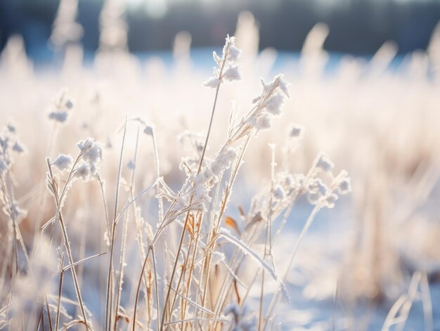 Composición minimalista del paisaje invernal.