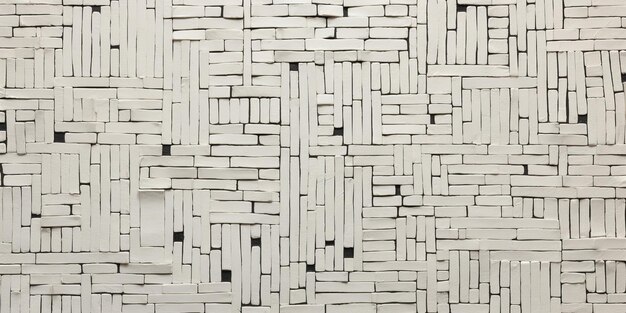 Composición monocromática geométrica generativa de IA a partir de papel cortado en trozos de fondo blanco y negro