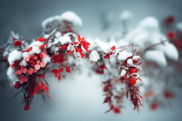 Composición navideña de invierno en casa sobre un fondo borroso