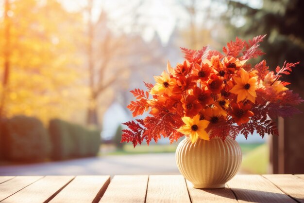 composición de otoño con espacio de copia