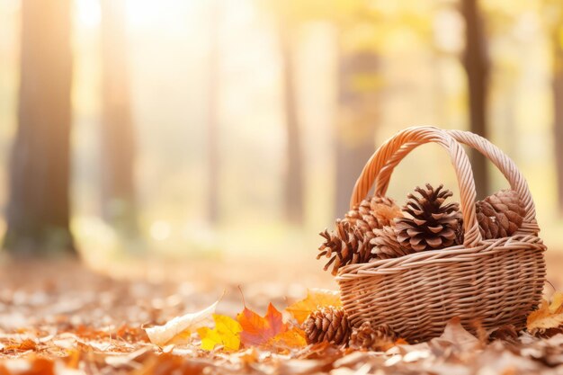 Composición de otoño con espacio de copia.