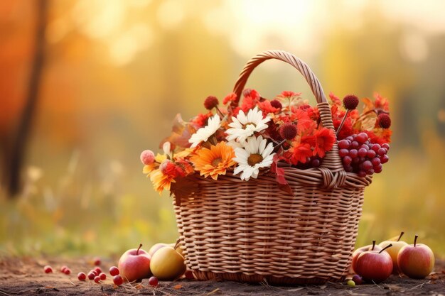 Foto composición de otoño con espacio de copia