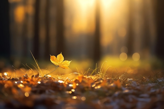 Composición de otoño con espacio de copia