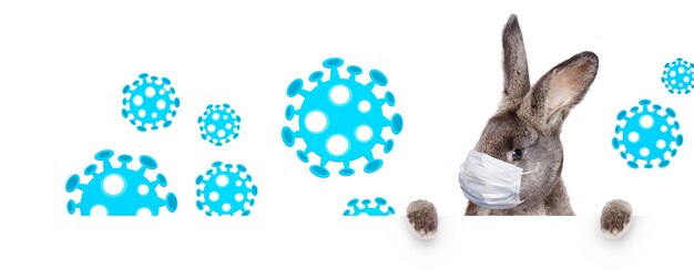 Composición de Pascua con tema de Coronavirus Cuarentena de Pascua